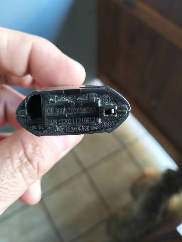 FCC ID and part number on back of car key fob