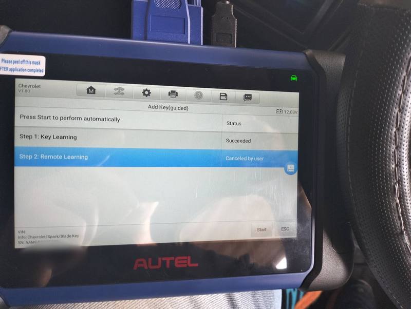 Autel coding Chevrolet Spark