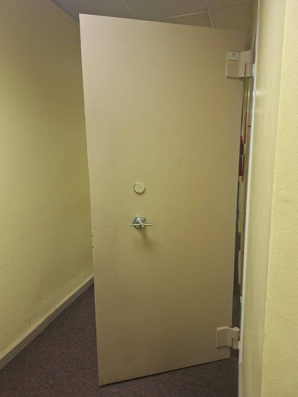 Strongroom lock change in progress